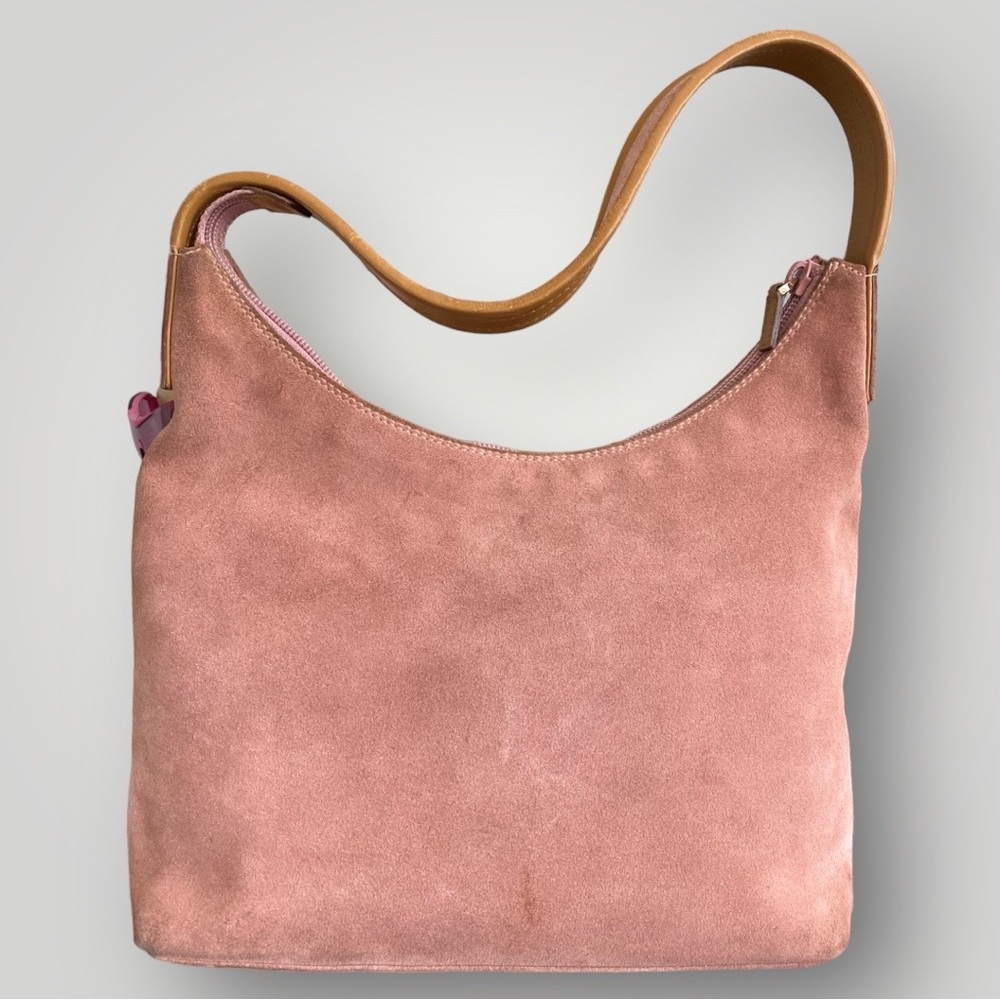 Vintage Gucci Blush Pink Suede Shoulder Bag - Picture 7 of 12